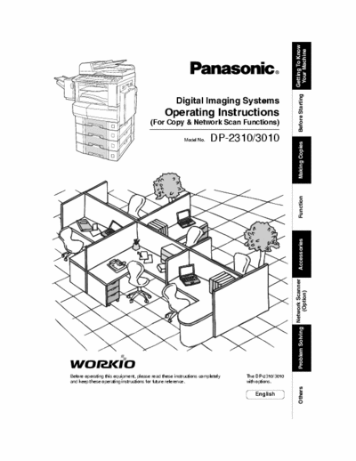 Panasonic DP-3010 User Guide for Panasonic DP-3010